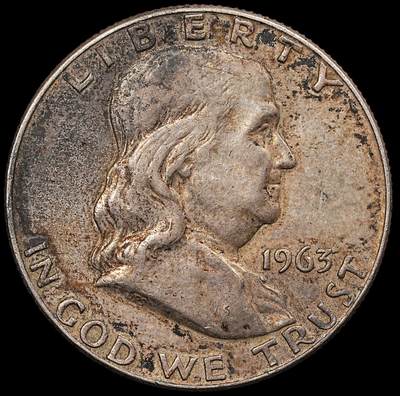 修遠堂世界钱币第111期 - 1963年美国50美分银币，12.50g，含银90%