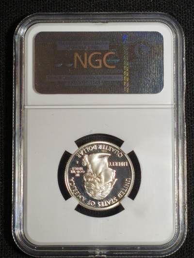 刘世昌艺术品销售中心～虎踞龙蟠*金杨在线联拍群第521期 美国2002年“50州纪念币～俄亥俄州”25美分纪念银币（NGC PF69UC 串号：3771767-004）1枚。