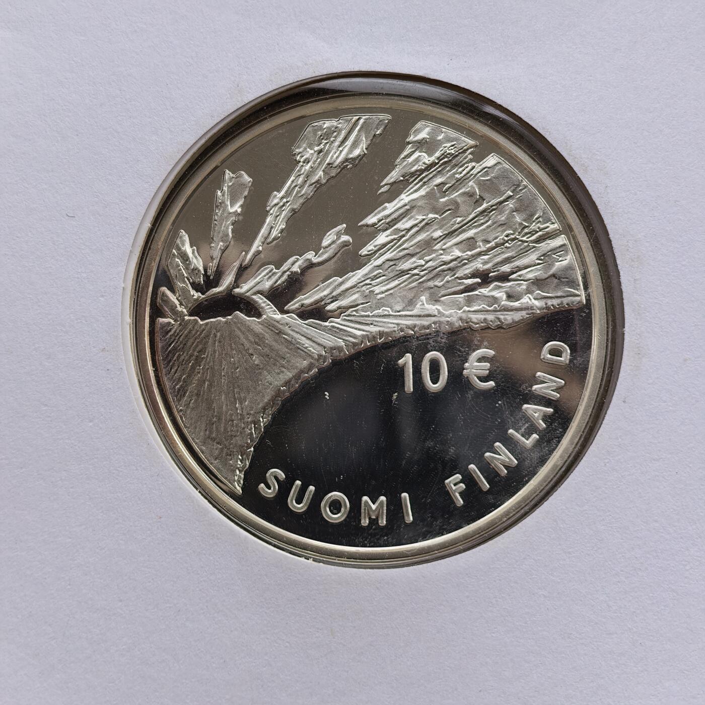 道一币馆币章第一百七十四场 邮币封 芬兰2006年作家约翰·斯内尔曼诞辰200周年10欧元精制银币 27.4g 925s