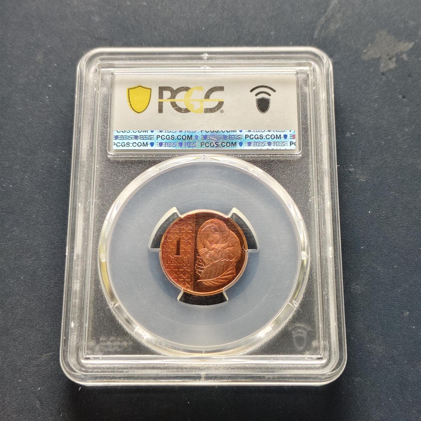【全场包邮】纯粹捡漏拍521场 英国2023年登基首年皇冠标1便士睡鼠-PCGS PR66 DCAM