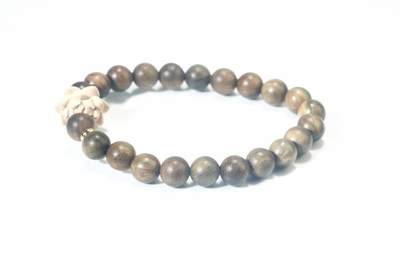 上海都达杂项专场102【全场包邮】  天然绿檀木0.9圆珠手串63-318