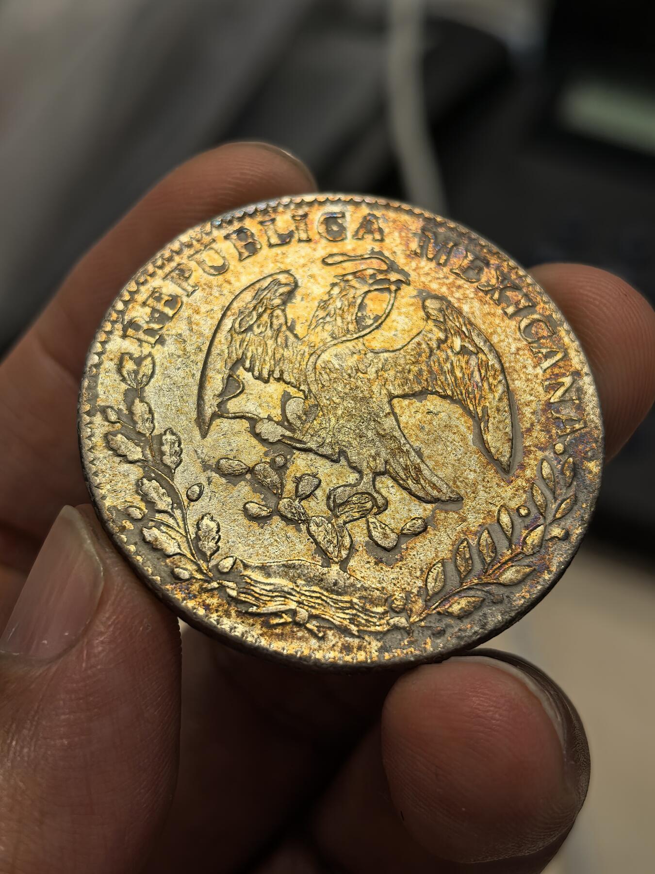 博洋堂世界钱币拍卖第168期（全场包邮） 墨西哥1857年GO PF版中期花边鹰洋 无戳 光柱透打