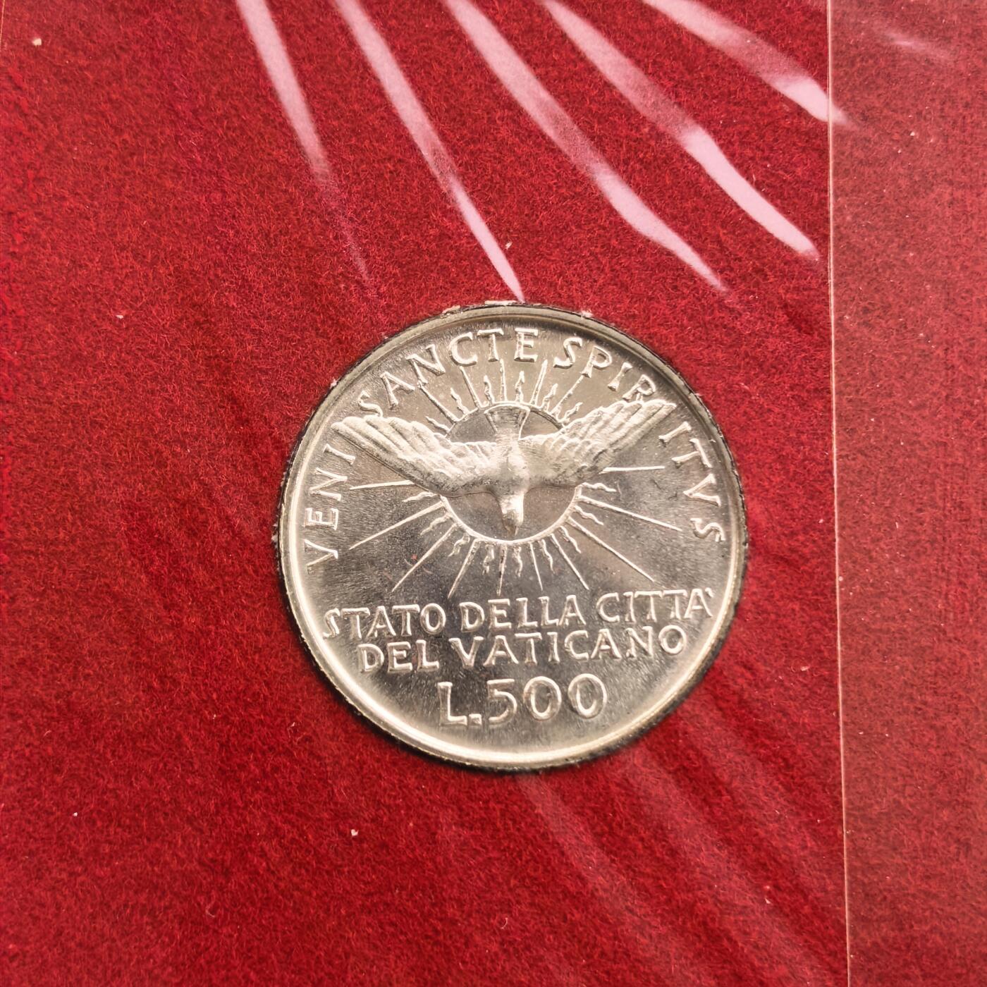 道一币馆币章第一百七十四场 原包装 梵蒂冈1958年缺位500里拉银币