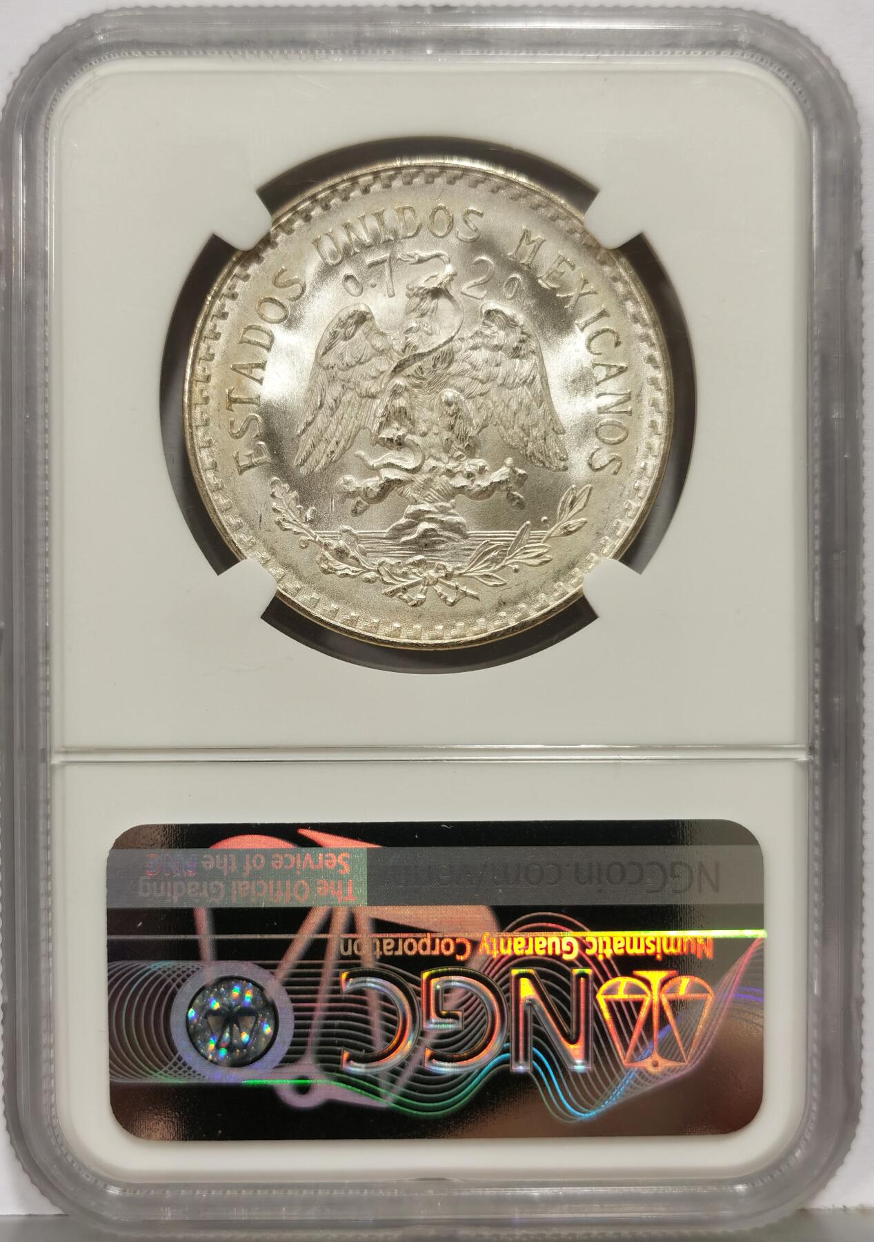 博洋堂世界钱币拍卖第168期（全场包邮） NGC MS67 墨西哥1945年1比索银币，收藏一步到位，高分只有10枚