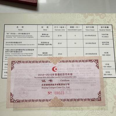 🌹外币初藏🌹🐯2026年第41场   每周二四六晚8️⃣点 世界钱币 2014-2015年纪念币年册 康银阁装帧 一钞四币