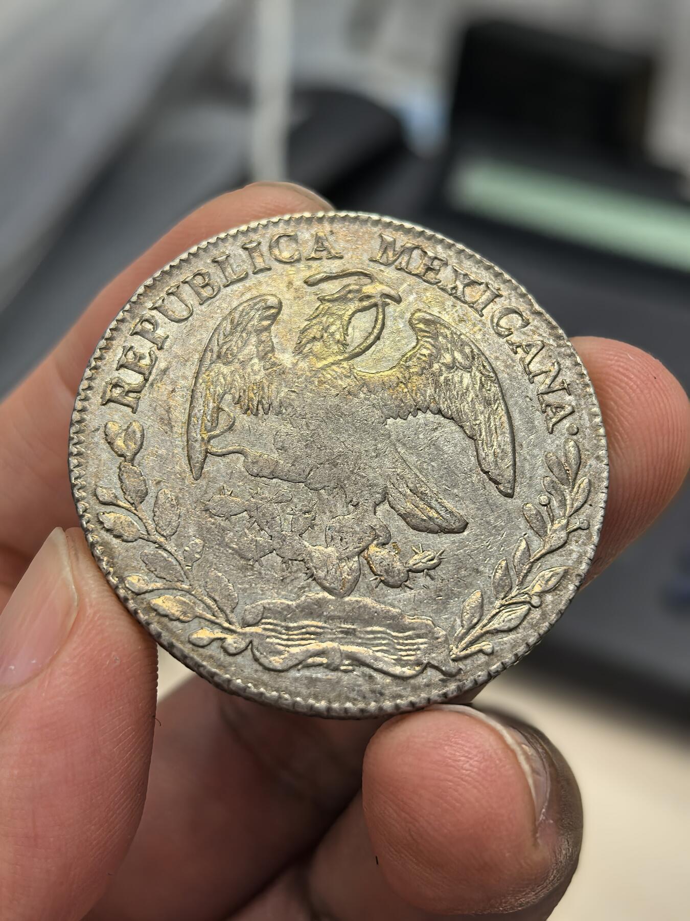 博洋堂世界钱币拍卖第168期（全场包邮） 墨西哥1860年ZS VL版中期花边鹰洋 好品无戳