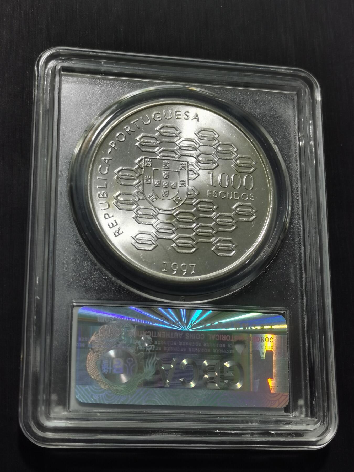 天下钱庄专场欢迎参拍 葡萄牙1000埃斯库多银币