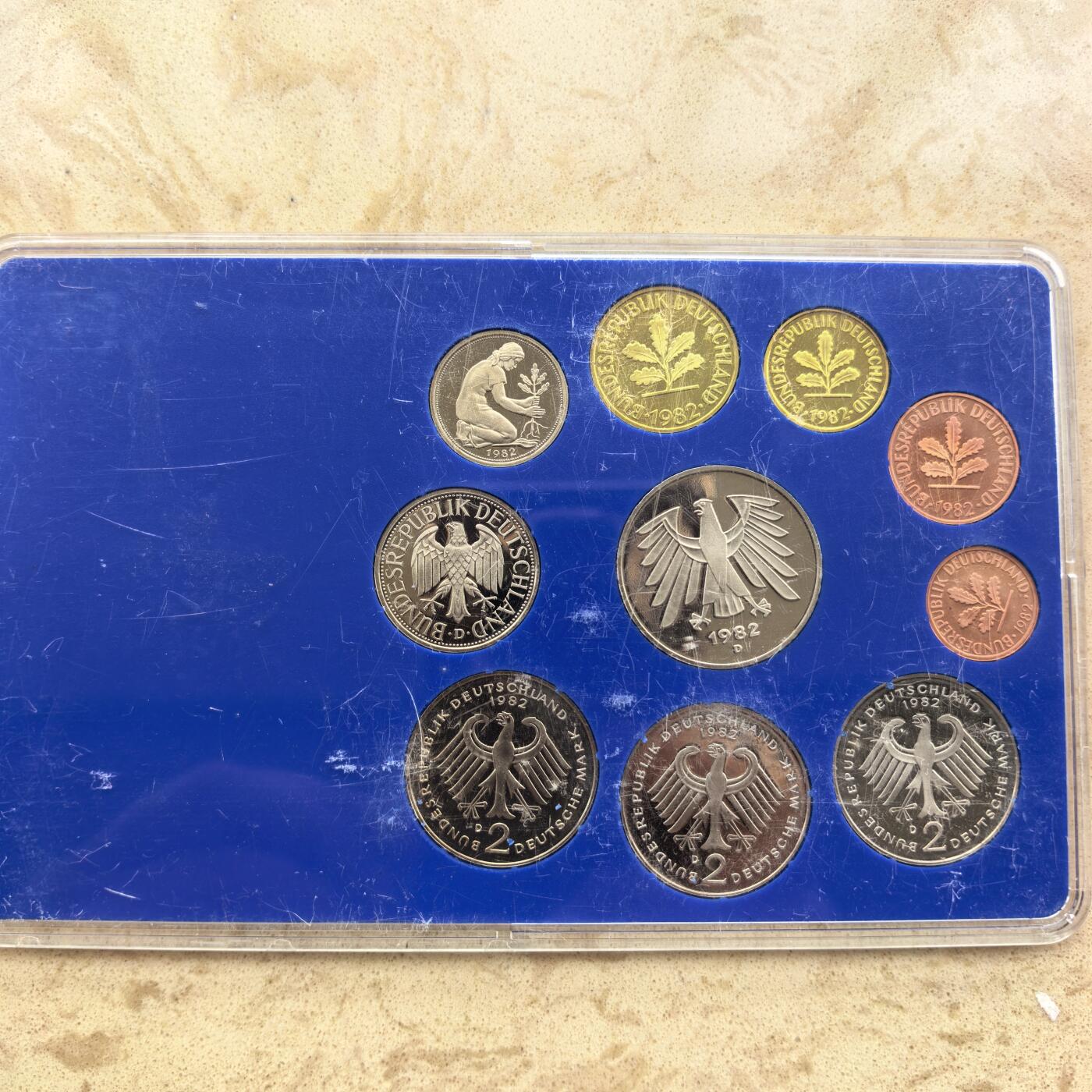 道一币馆币章第一百七十四场 原包装 德国1982年精制套币全套十枚-D标慕尼黑造币厂