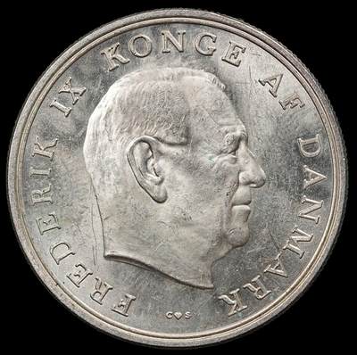 修遠堂世界钱币第111期 - 1964年丹麦安妮公主结婚纪念5克朗银币 17g，含银80%