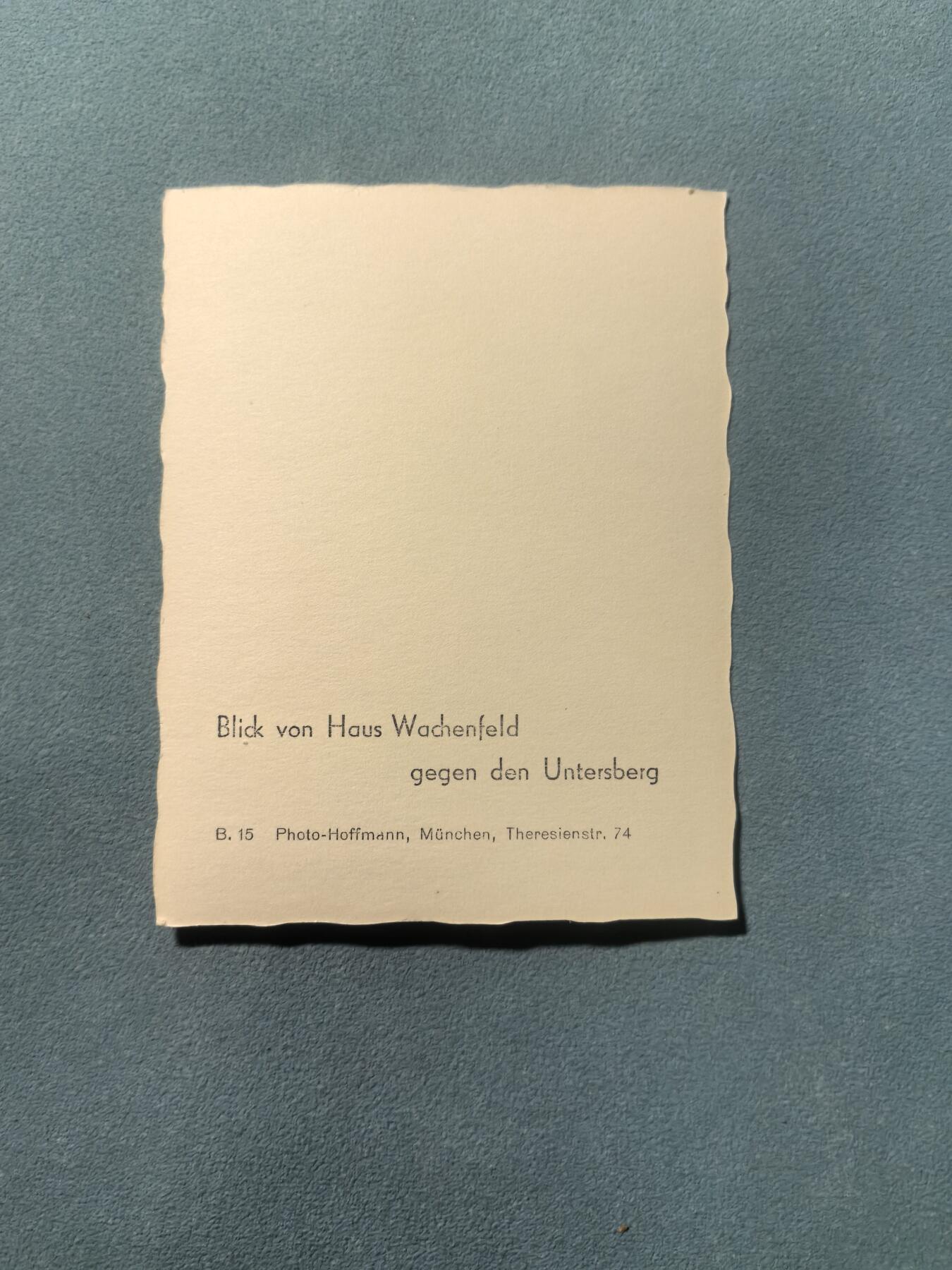 盛世勋华——号角文化勋章邮票专场拍卖第314期 德国（1939）官方摄影师海因里希·霍夫曼照片 小胡子从瓦亨费尔德别墅望向温特斯贝格山