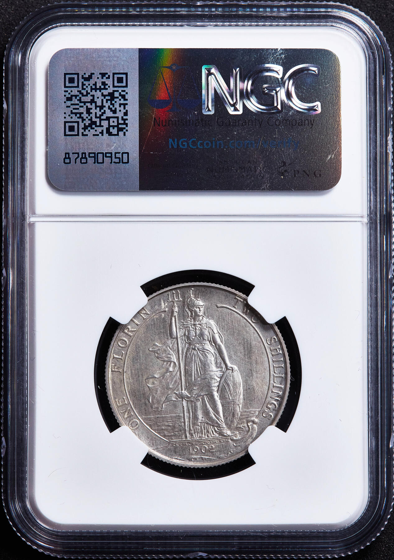 【俄甄集藏】满园春色-2026年(051)04-22星期三 晚 19:30 全场包邮 英国1902年爱德华七世精制海神1福林银币，NGC PF61 MATTE，黄油彩包浆，磨砂底板，名誉品种