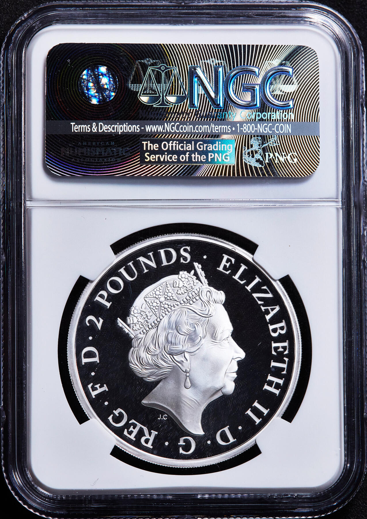 【俄甄集藏】满园春色-2026年(051)04-22星期三 晚 19:30 全场包邮 英国2016年不列颠女神驭狮2镑精制大银币，NGC PF69UC，重31.21克，999银，发行量6353枚，名誉品种，首期标签