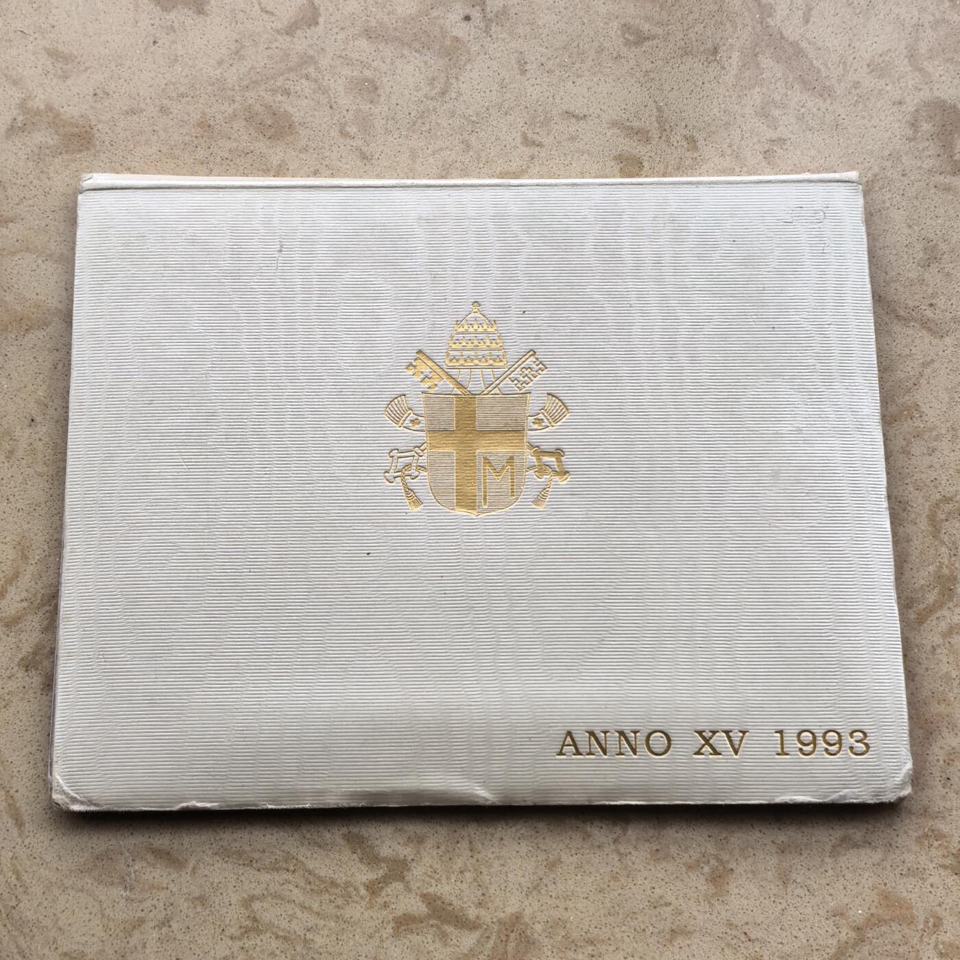 道一币馆币章第一百七十四场 原包装 梵蒂冈1993年清年套币七枚 含1000里拉银币