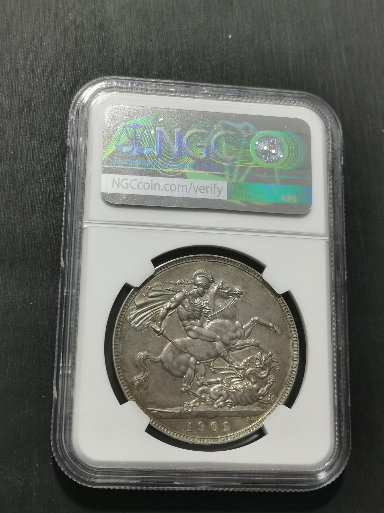 天下钱庄专场欢迎参拍 NGC PF62爱德华七世马剑银币