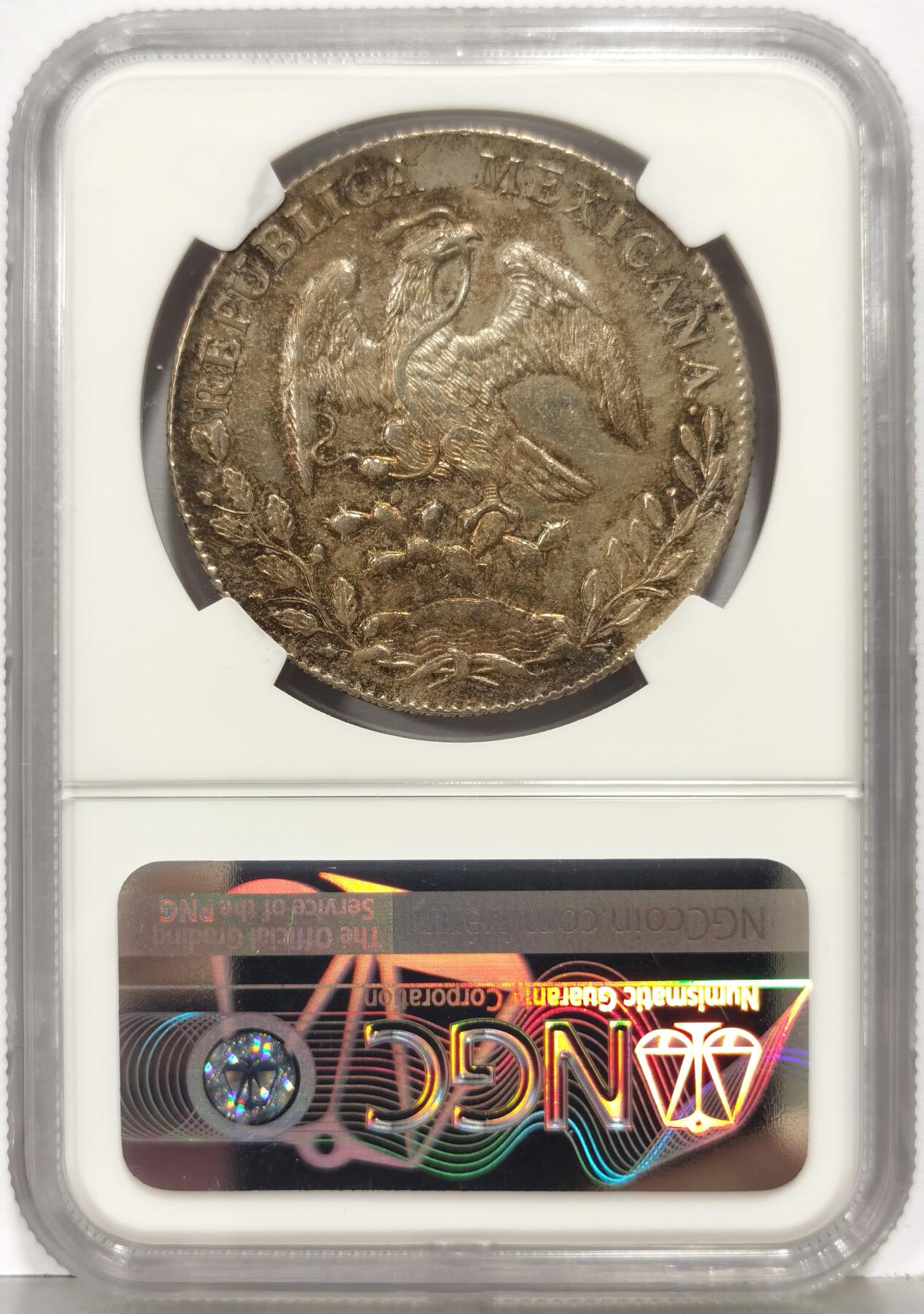 博洋堂世界钱币拍卖第168期（全场包邮） NGC MS61 墨西哥1894年MO AM版花边鹰洋，酱彩好味，包浆难得