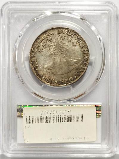 博洋堂“生趣盎然”4月精品专场暨第169期（全场包邮） PCGS MS63 玻利维亚1830年4S银币，名家旧藏，半圆少见高分，PC亚军分数，今年2月HA刚成交一枚P盒62分3000+，去年64分成交840美金