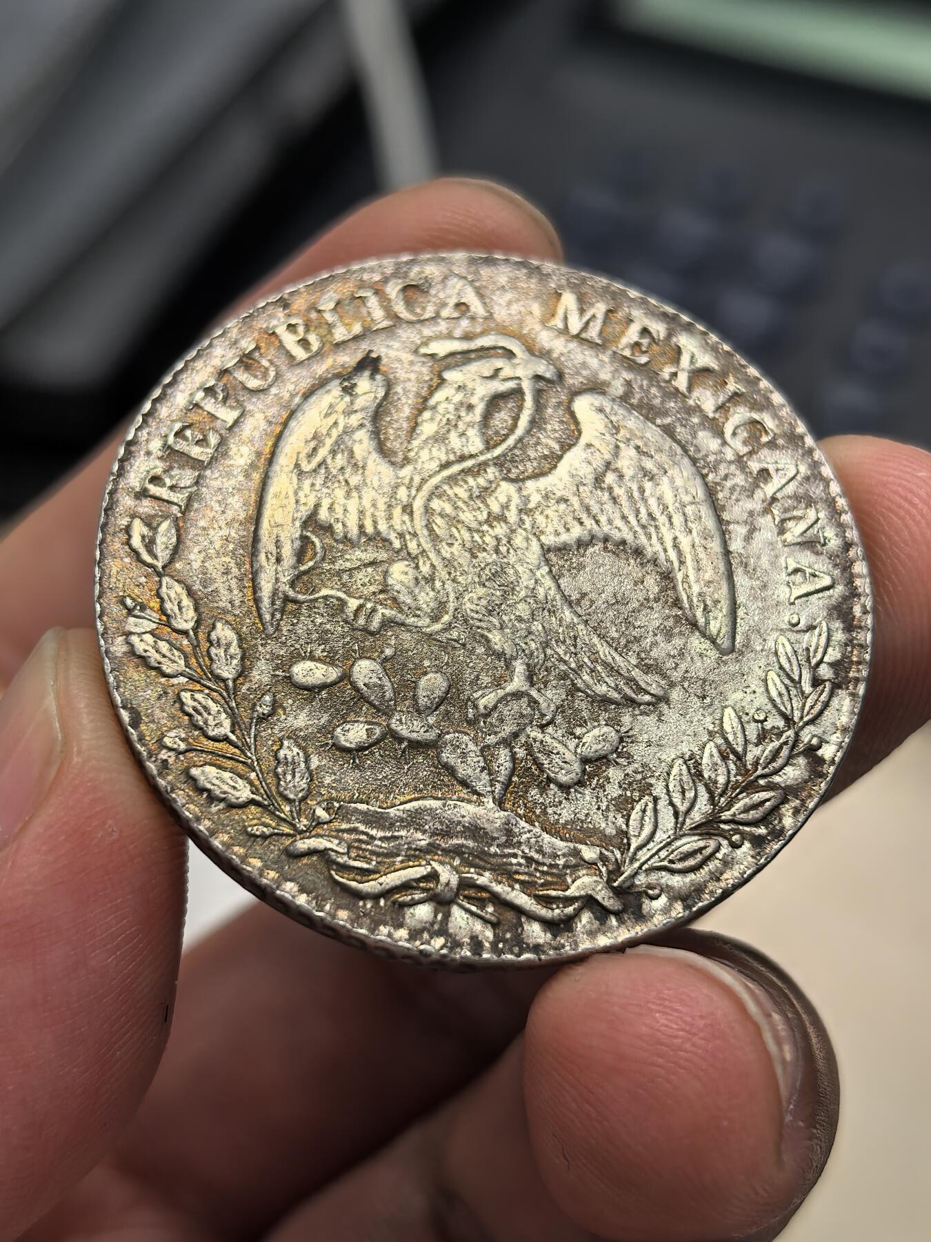 博洋堂世界钱币拍卖第168期（全场包邮） 墨西哥1874年PI MH版花边鹰洋 好品无戳