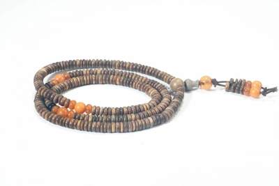 上海都达杂项专场102【全场包邮】  天然绿檀木多圈片珠手串63-317