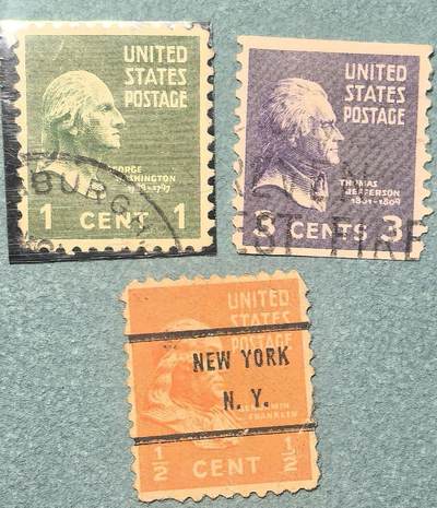 盛世勋华——号角文化勋章邮票专场拍卖第314期 - 美国邮政1938年 3全 美国总统