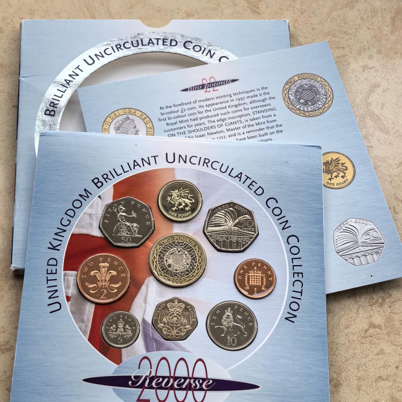 道一币馆币章第一百七十四场 原包装 英国2000年清年套币九枚