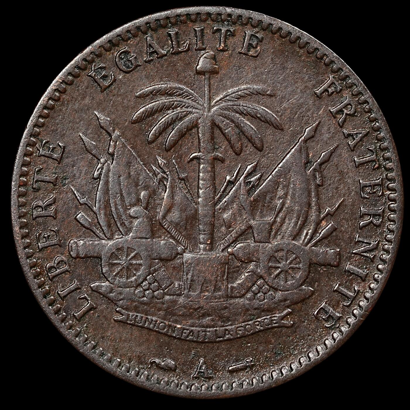 修遠堂世界钱币第111期 1894年海地1分铜币