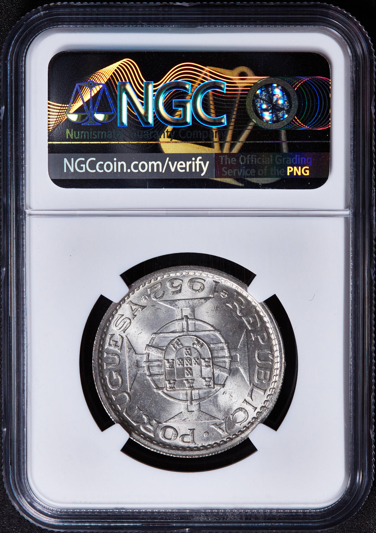 【俄甄集藏】满园春色-2026年(051)04-22星期三 晚 19:30 全场包邮 葡属澳门1952年5元银币，NGC MS64，转光品相，重15克，720银