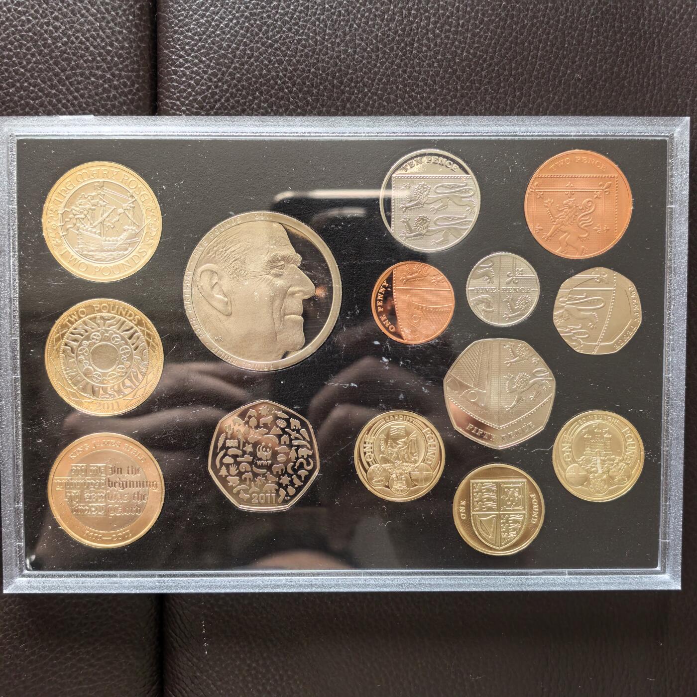 道一币馆币章第一百七十四场 原盒证 英国2011年精制套币全套十四枚