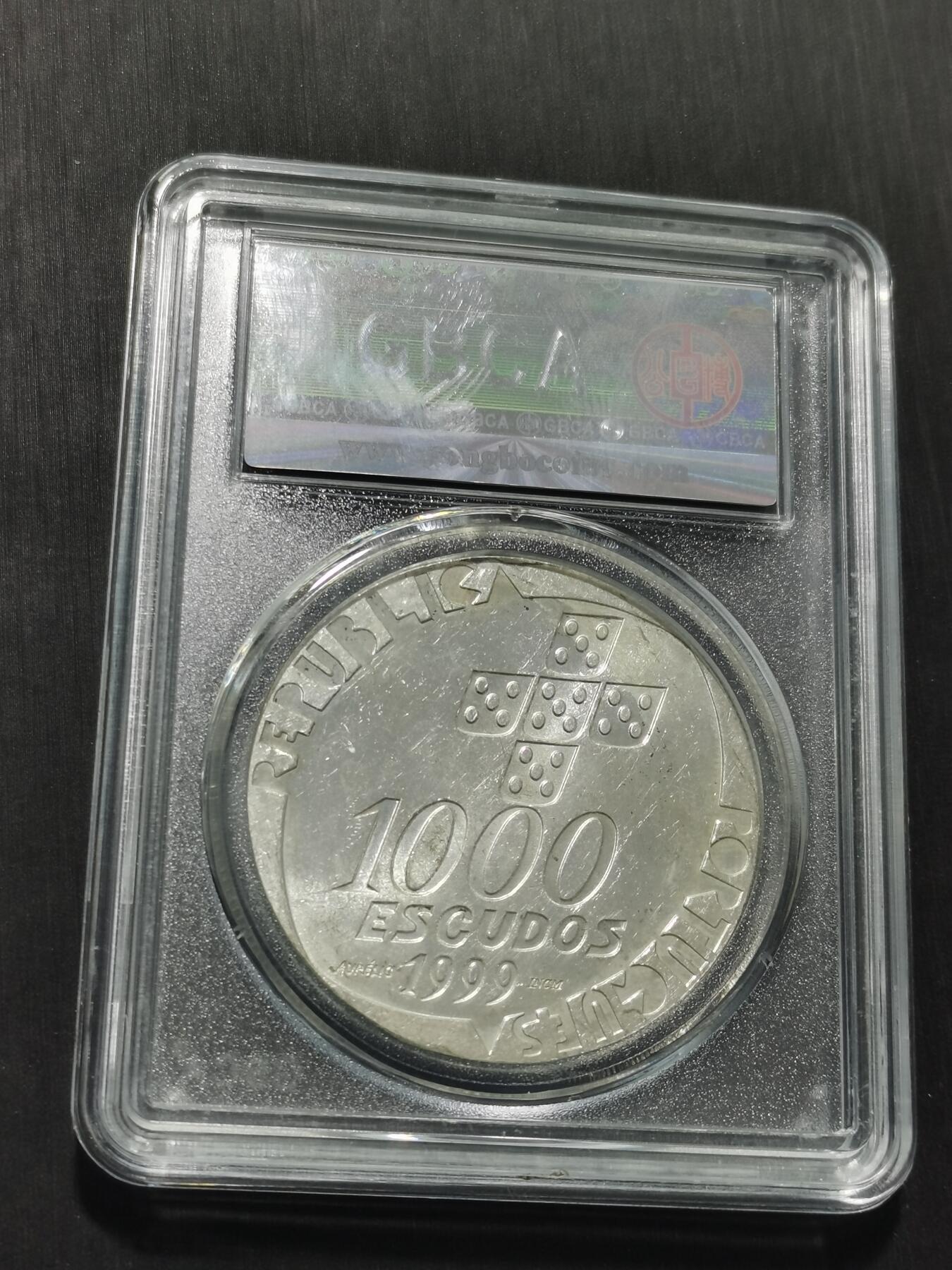 天下钱庄专场欢迎参拍 葡萄牙1000埃斯库多银币