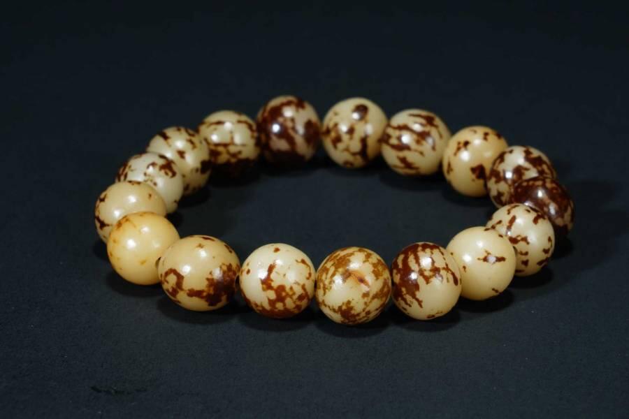 上海都达杂项专场八十一【全场包邮】  天然虎斑菩提手串65-121