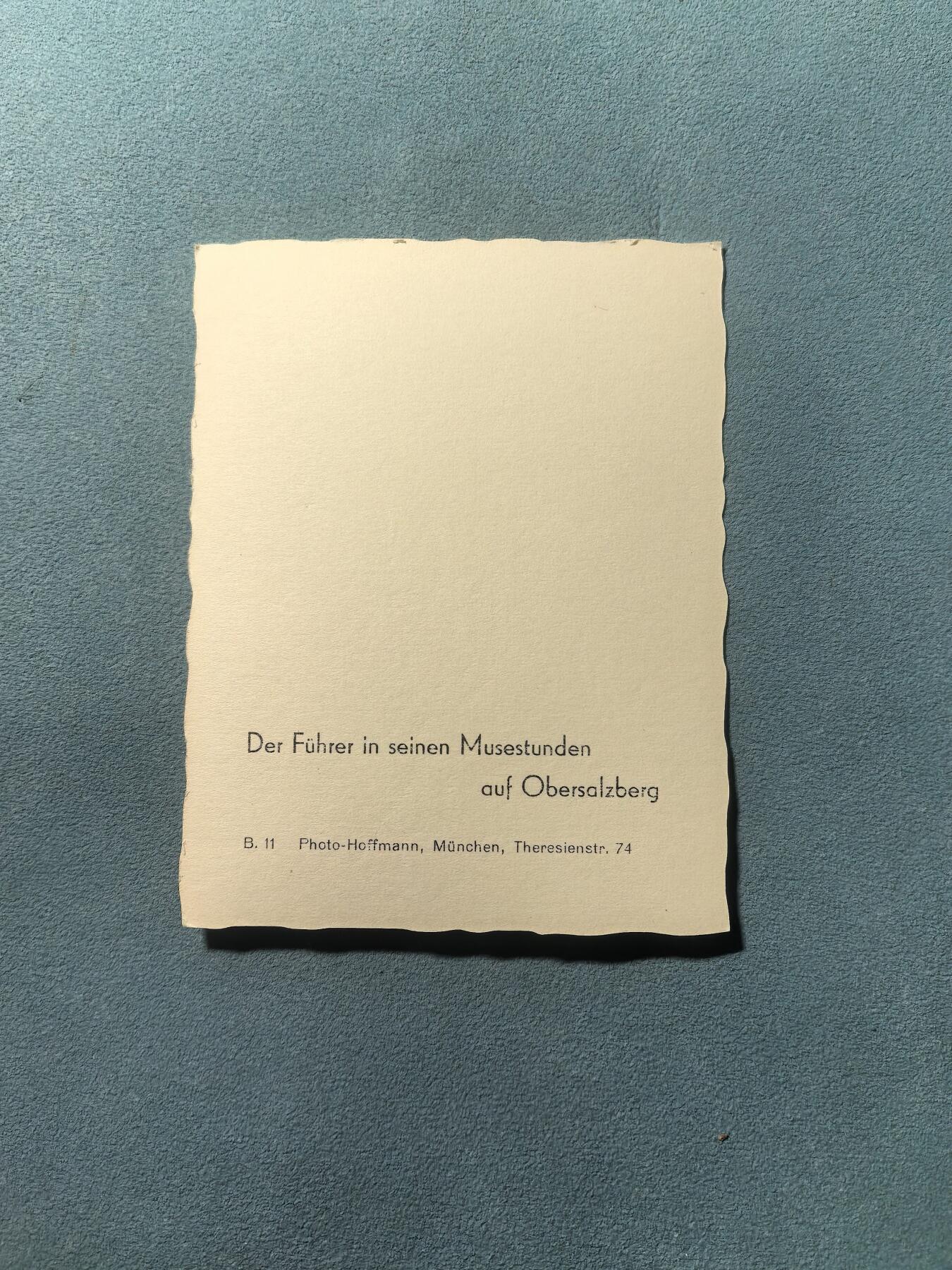 盛世勋华——号角文化勋章邮票专场拍卖第314期 德国（1939）官方摄影师海因里希·霍夫曼照片 小胡子在上萨尔茨堡的闲暇时光