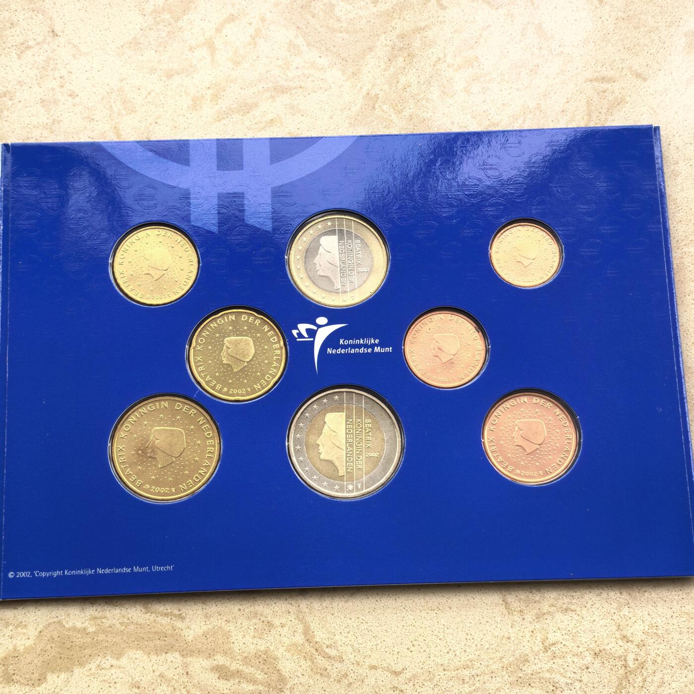 道一币馆币章第一百七十四场 原包装 荷兰2002年欧元套币8枚
