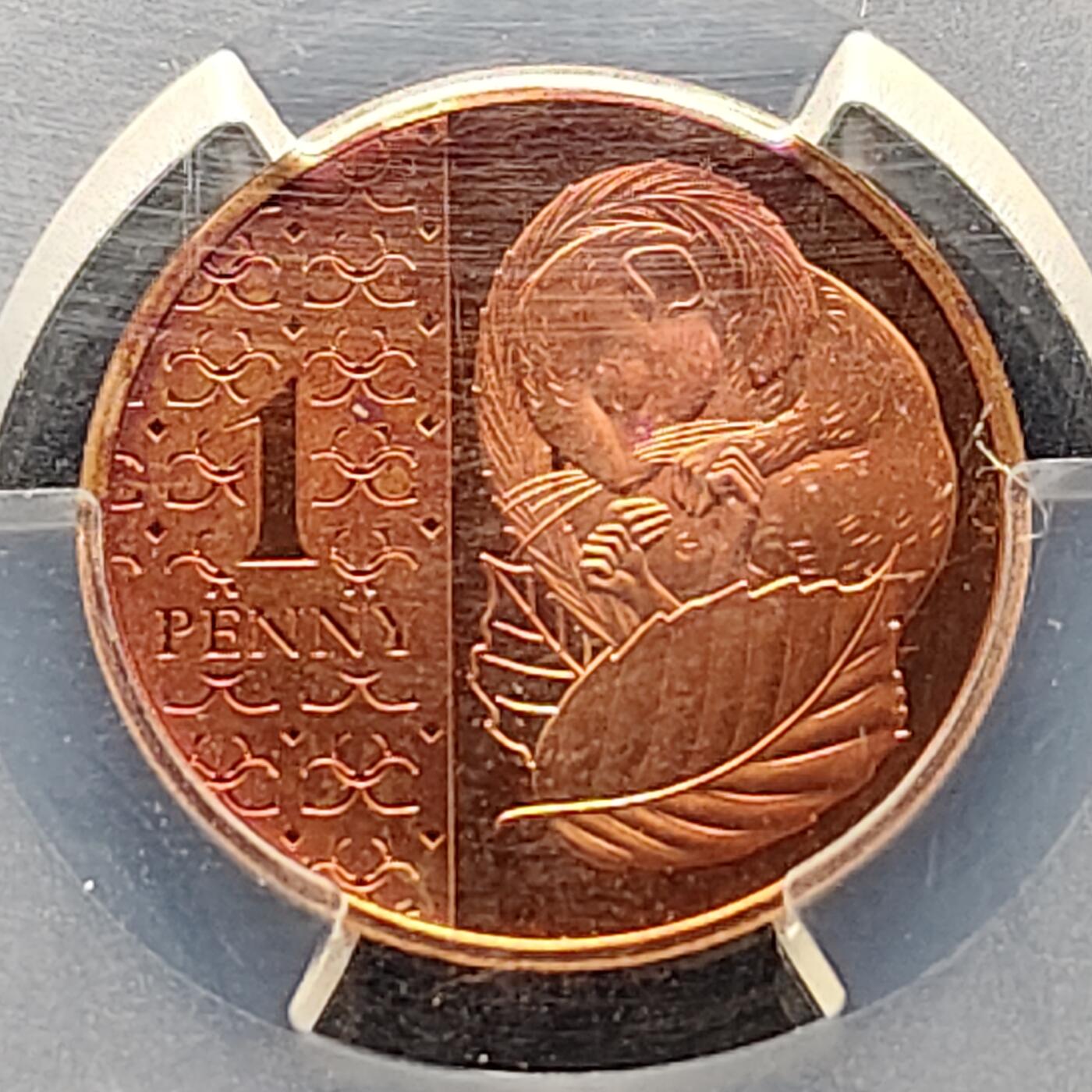 【全场包邮】纯粹捡漏拍521场 英国2023年登基首年皇冠标1便士睡鼠-PCGS PR66 DCAM