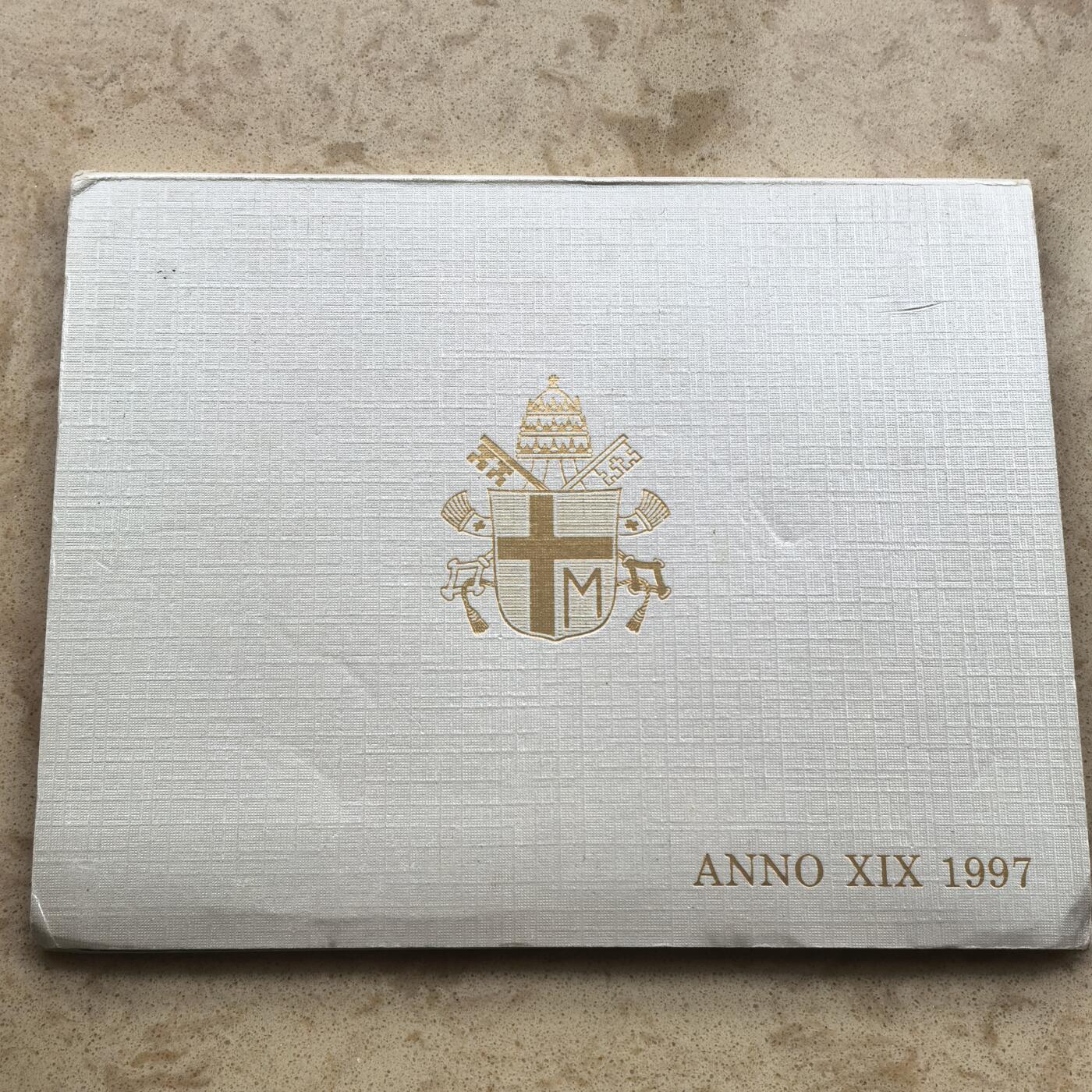 道一币馆币章第一百七十四场 原包装 梵蒂冈1997年清年套币八枚 含1000里拉银币