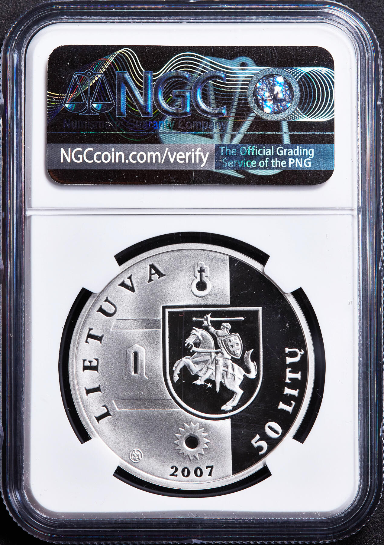 【俄甄集藏】满园春色-2026年(051)04-22星期三 晚 19:30 全场包邮 立陶宛2007年历史和建筑古迹系列-帕内穆内城堡50立特精制大银币，NGC PF68UC，重28.28克，925银，发行量5000枚，少见品种