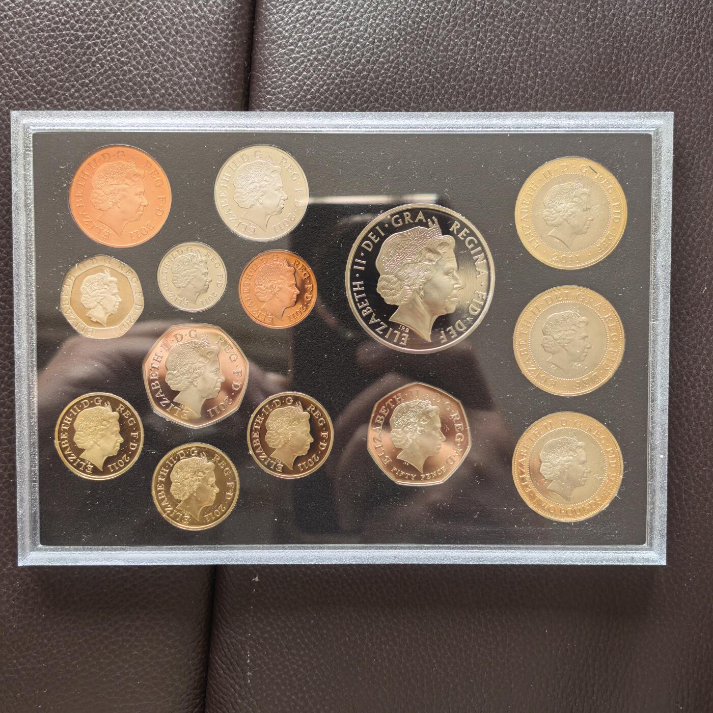 道一币馆币章第一百七十四场 原盒证 英国2011年精制套币全套十四枚