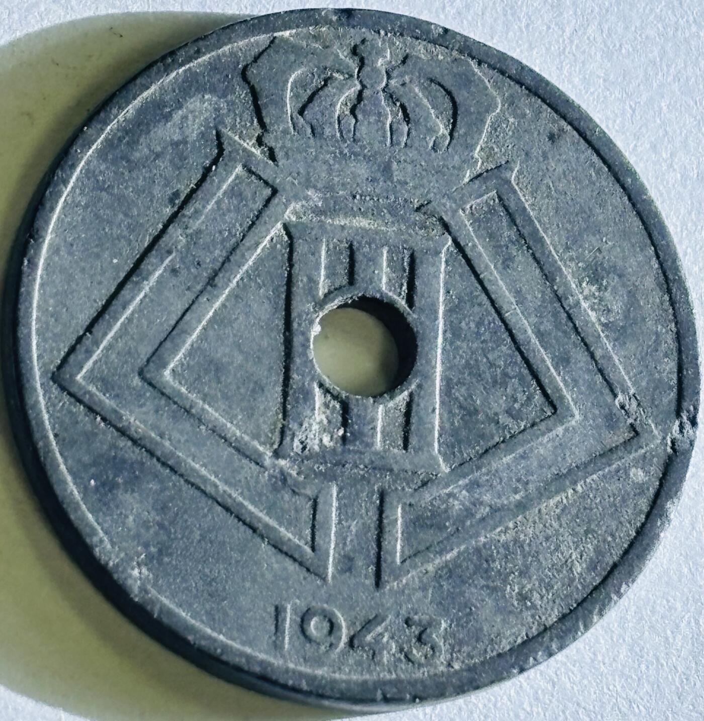 文馨钱币收藏第 300 场，银币，散币，小量德占比利时时期货币，长期接代拍业务 少见好品 1943 年二战时期德占领比利时利奥波德三世时期 25 分锌币，第六版本