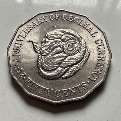 🌹外币初藏🌹🐯2026年第41场   每周二四六晚8️⃣点 世界钱币 澳大利亚1991年50分纪念币