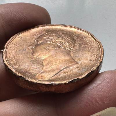 🌹外币初藏🌹🐯2026年第41场   每周二四六晚8️⃣点 世界钱币 英国 1815年 滑铁卢战役纪念铜章 后铸版有磕碰 36毫米28.7克