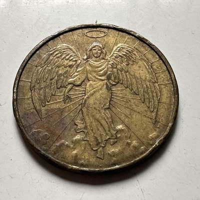 🌹外币初藏🌹🐯2026年第41场   每周二四六晚8️⃣点 世界钱币 天使纪念章代用币 25毫米，两面相同