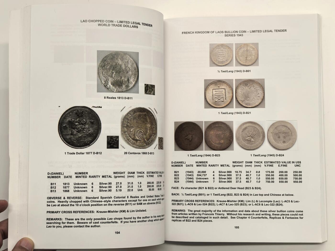 博洋堂世界钱币拍卖第168期（全场包邮） 美国著名钱币学家霍华德.丹尼尔编著老挝王国钱币工具书，少见