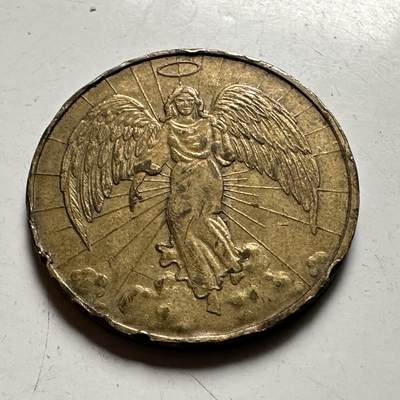 🌹外币初藏🌹🐯2026年第41场   每周二四六晚8️⃣点 世界钱币 天使纪念章代用币 25毫米，两面相同