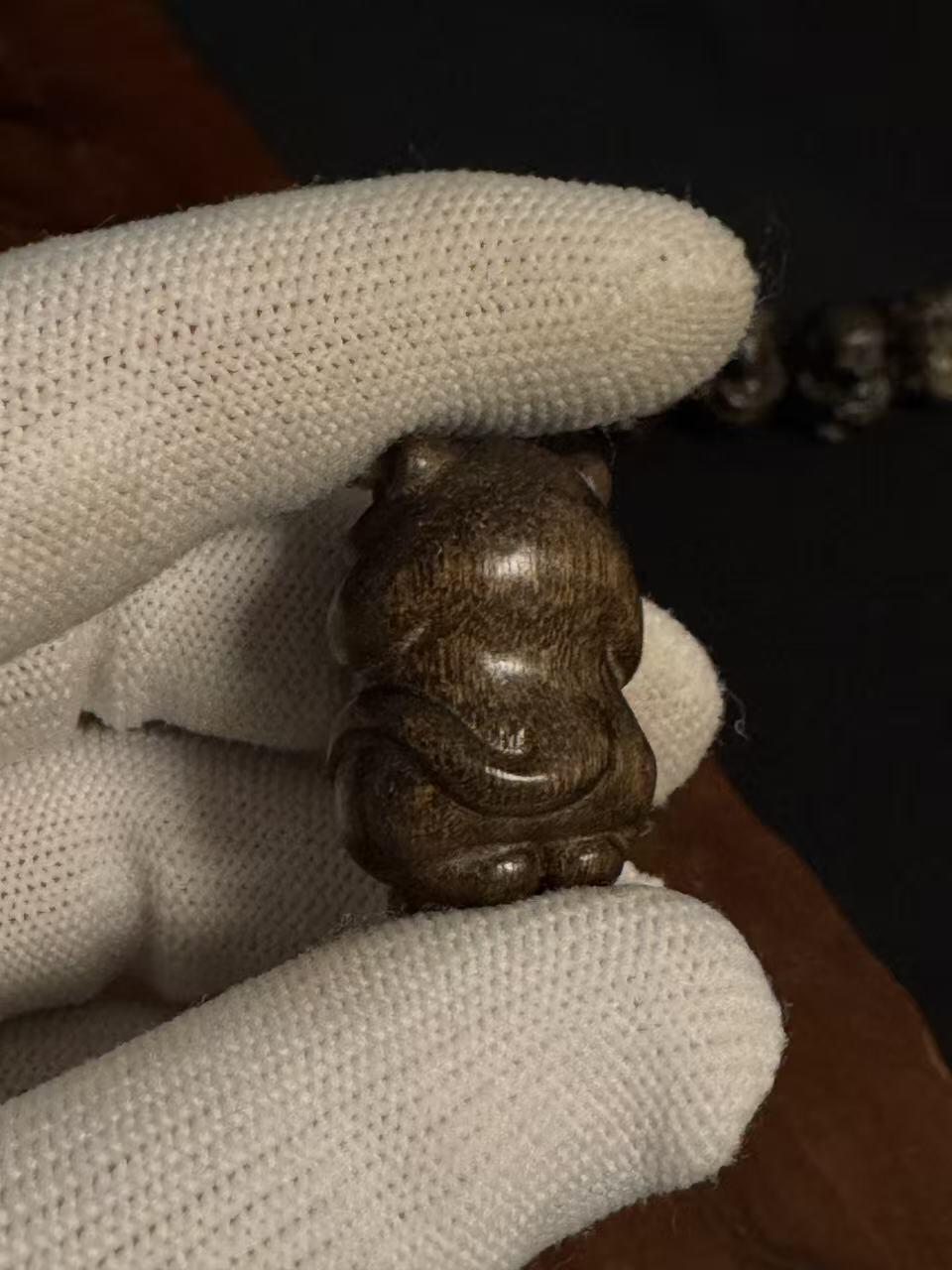 零元拍：金丝楠绿阴沉木拙雕12生肖小摆件，全套。品味闻香。