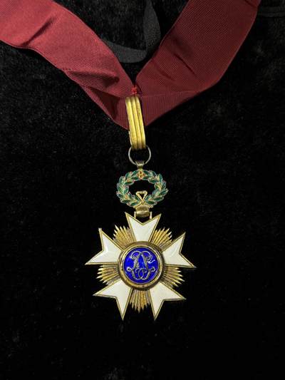 戎马世界章牌大赏第115期 比利时王冠勋章，指挥官级，早期银制，66g