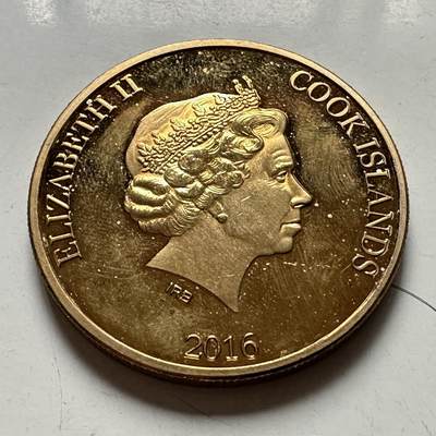 🌹外币初藏🌹🐯2026年第41场   每周二四六晚8️⃣点 世界钱币 库克群岛 Hello Kitty 40周年 彩色镀金纪念章 克朗型