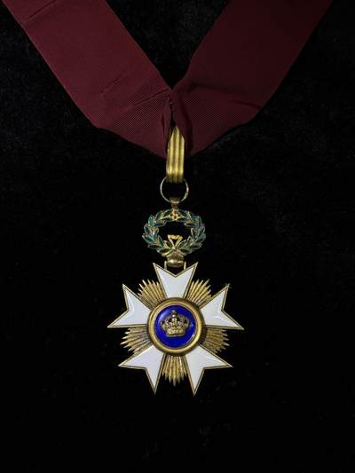 戎马世界章牌大赏第115期 比利时王冠勋章，指挥官级，早期银制，66g