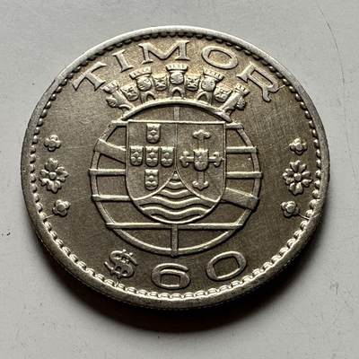 🌹外币初藏🌹🐯2026年第41场   每周二四六晚8️⃣点 世界钱币 葡属东帝汶1958年60分 a