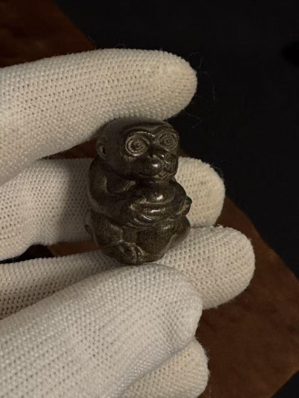 零元拍：金丝楠绿阴沉木拙雕12生肖小摆件，全套。品味闻香。