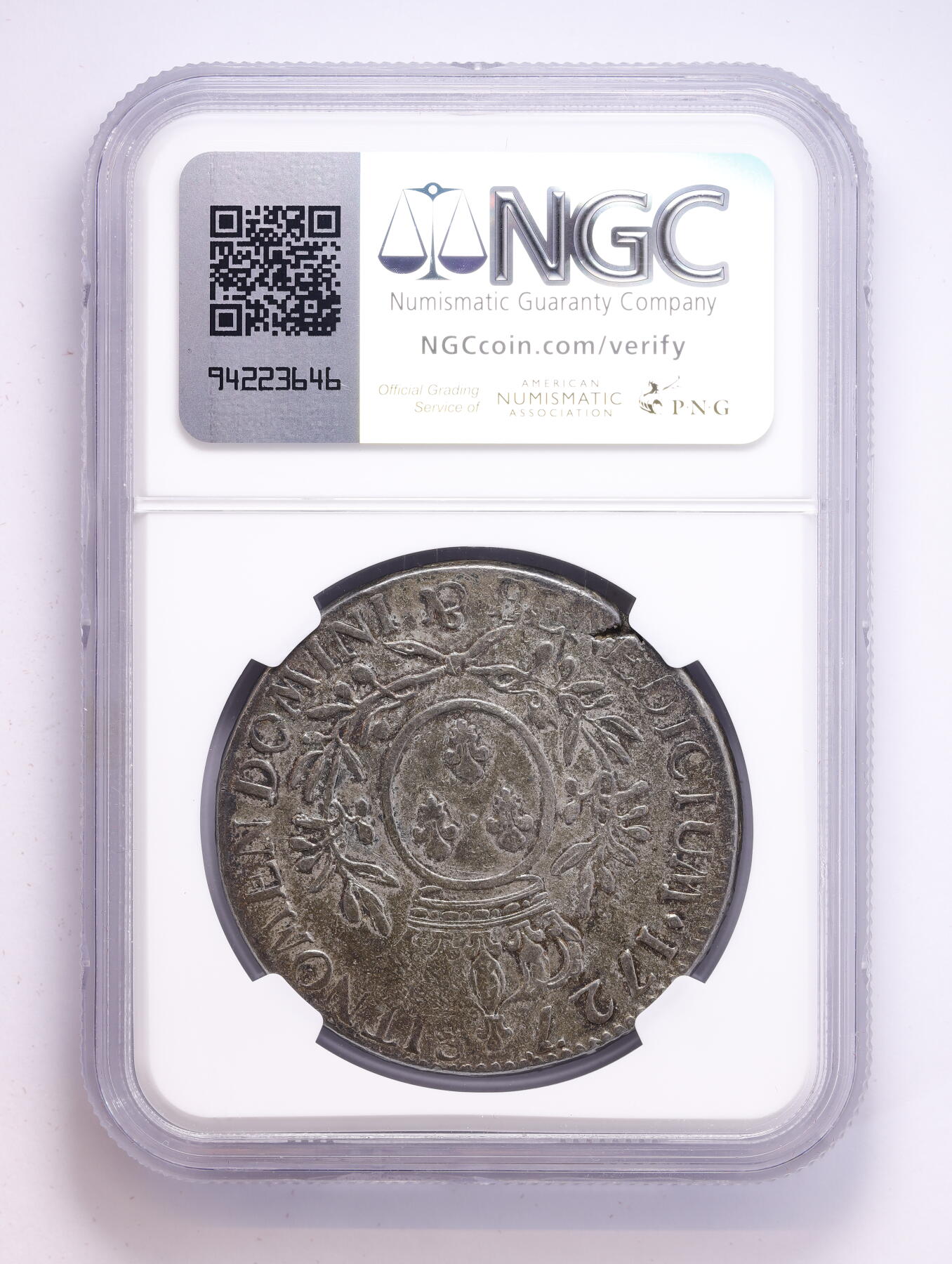 观钱 近现代机制币拍卖No.008（全场顺丰包邮，不区分偏远地区）  1727 年法国波旁王朝“宠儿路易” 路易十五埃居（Ecu）银币 NGC VF30