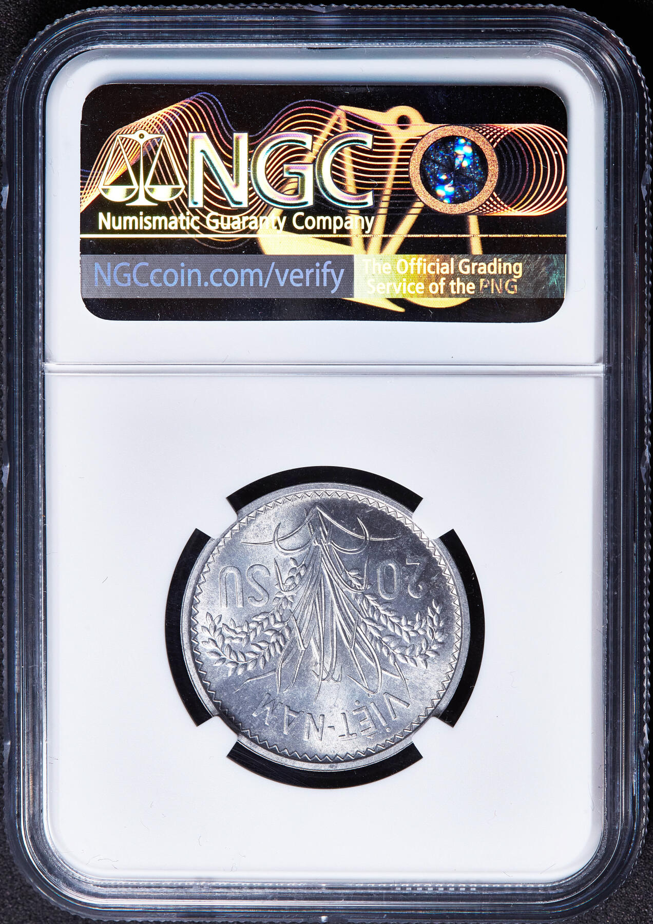 【俄甄集藏】满园春色-2026年(051)04-22星期三 晚 19:30 全场包邮 越南南越1953年三姐妹麦穗20苏铝币，NGC MS66，转光品相，顶级状态