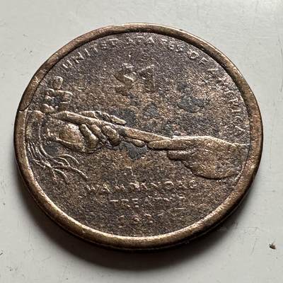 🌹外币初藏🌹🐯2026年第41场   每周二四六晚8️⃣点 世界钱币 美国 2009年 萨卡加维亚1美元（万帕诺亚格条约版）